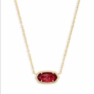 Kendra scott elisa necklace gold clear berry
